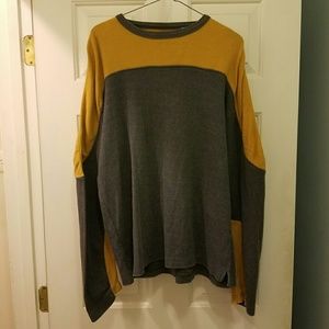 Gray and Yellow Pullover Sweater